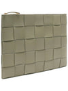 Cassette Intrecciato Medium Clutch Bag Travertine - BOTTEGA VENETA - BALAAN 4