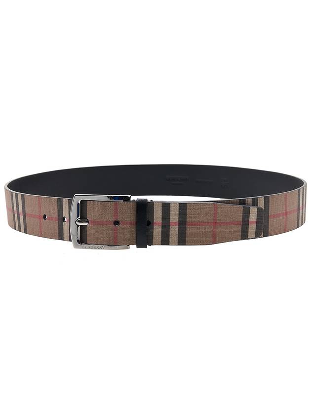 Men's Vintage Check Leather Belt Beige - BURBERRY - BALAAN 6