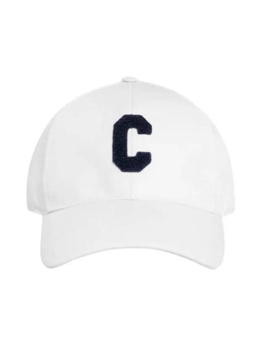 Initial C Patch Cotton Ball Cap White - CELINE - BALAAN 1