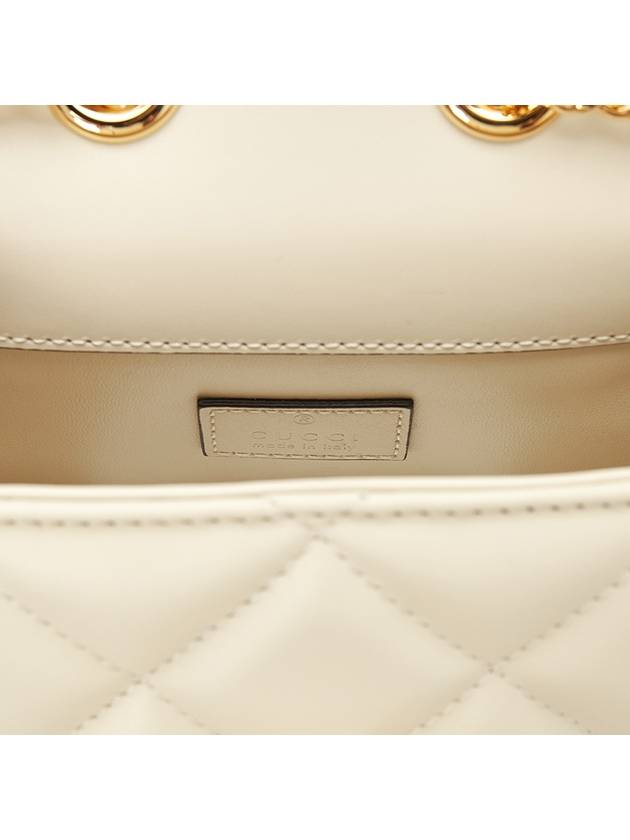 Women's Deco Mini Quilted Leather Shoulder Bag White - GUCCI - BALAAN 10