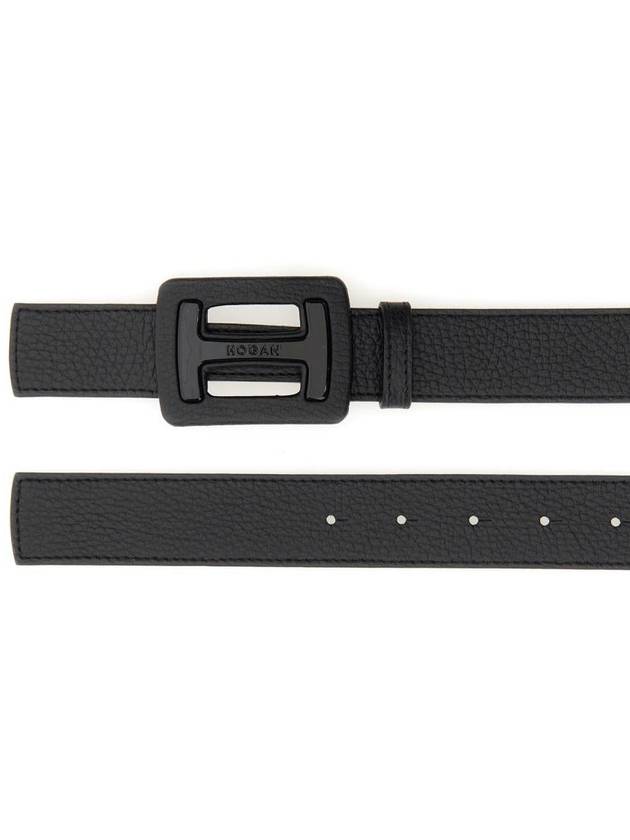 buckle leather belt black - HOGAN - BALAAN 3