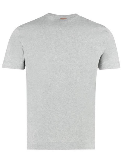 Zegna Logo Cotton T-Shirt - ERMENEGILDO ZEGNA - BALAAN 2