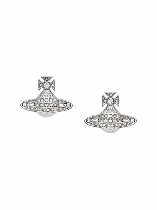 Mini Bath Relief Earrings Silver - VIVIENNE WESTWOOD - BALAAN.