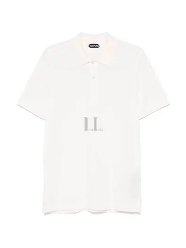 Cotton Short Sleeve Polo Shirt White - TOM FORD - BALAAN 2