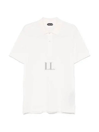 Cotton Short Sleeve Polo Shirt White - TOM FORD - BALAAN 2