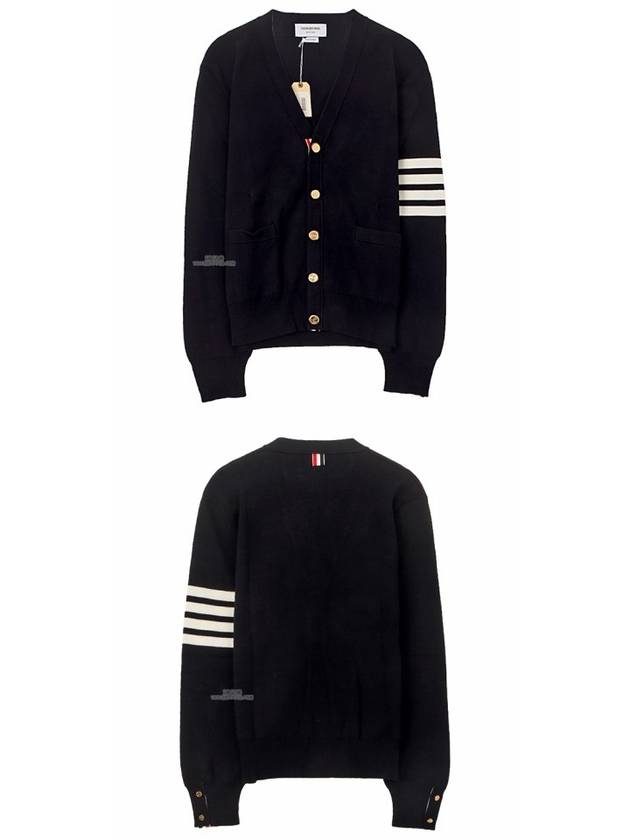 Milano Stitch 4 Bar Cardigan Navy - THOM BROWNE - BALAAN 6