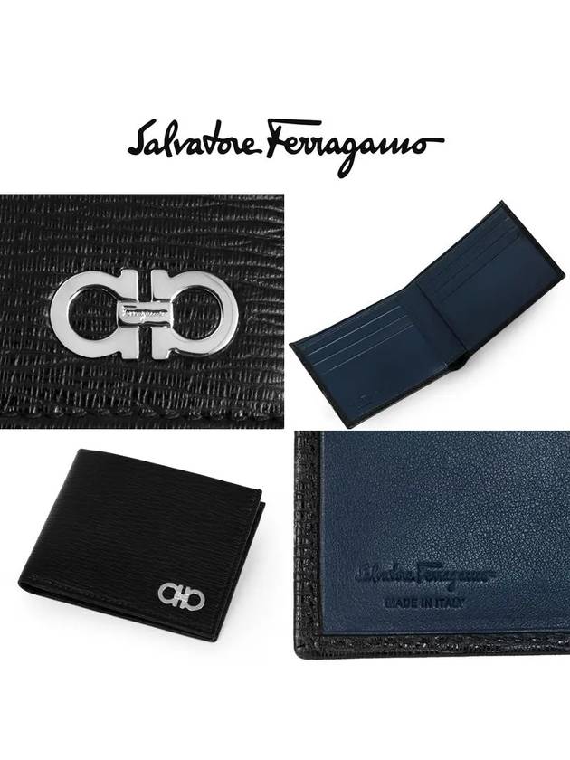 Gancini Half Wallet Black - SALVATORE FERRAGAMO - BALAAN 4