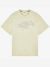 Camo Three Embroidery Regular Fit Cotton Jersey Short Sleeve T-Shirt Pistachio - STONE ISLAND - BALAAN 2