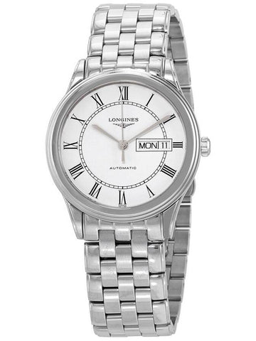 Longines Flagship Automatic White Matt Dial Men's Watch L4.899.4.21.6 - LONGINES - BALAAN 1