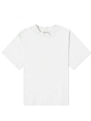 Elco Chain Rib Short Sleeve T-Shirt Cold White - ACNE STUDIOS - BALAAN 1