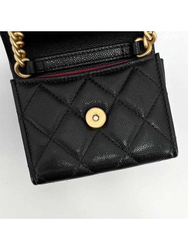 Caviar chain wallet cross bag black AP2335 - CHANEL - BALAAN 6