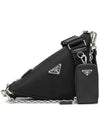 Triangle Logo Re-Nylon Cross Bag Black - PRADA - BALAAN 3