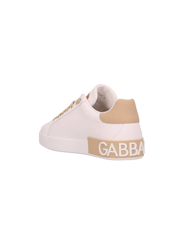 Portofino Leather Low Top Sneakers White - DOLCE&GABBANA - BALAAN 4