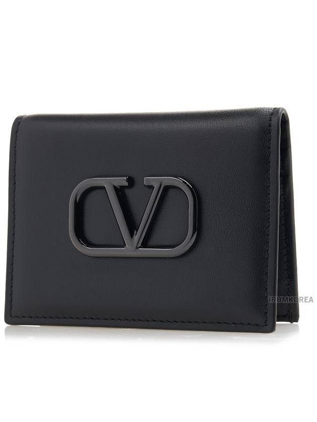 4Y2P0T39 VTQ 0NO Men s V logo card wallet - VALENTINO - BALAAN 3