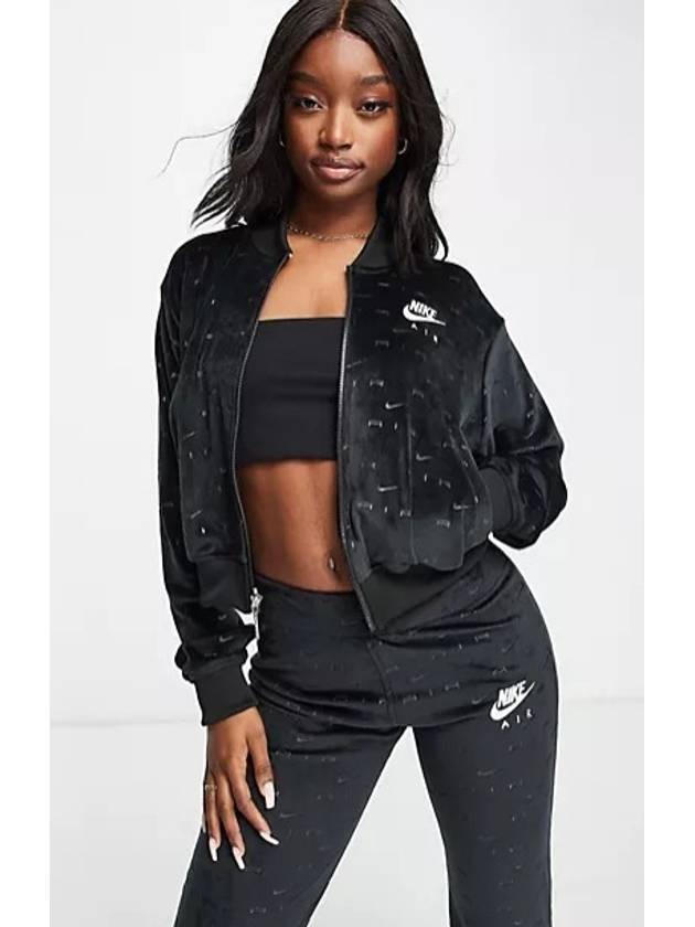 Women's Air Velor Jacket Black - NIKE - BALAAN 3