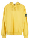 Men's Waffen Patch OLD Treatment Cotton Hoodie Yellow - STONE ISLAND - BALAAN 11