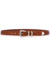 Woven Buckle Leather Belt MAUOA253C6719 - BRUNELLO CUCINELLI - BALAAN 1