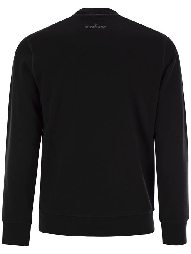 Crew-neck sweatshirt with Optical Three - STONE ISLAND - BALAAN 2