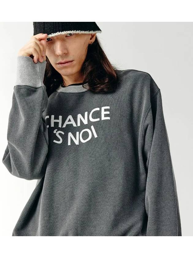 Unisex CHMXMTM Snowy Sweatshirt Mix Charcoal - CHANCE'S NOI - BALAAN 7