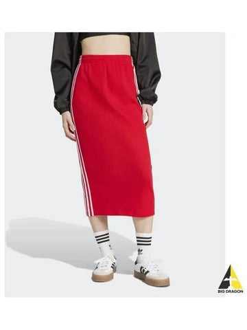 adidas Firebird Knit Skirt Red IY7280 - ADIDAS - BALAAN 1