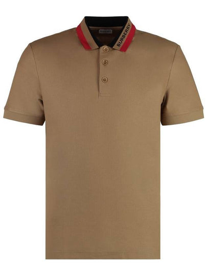 Logo Stripe Short Sleeve Polo Shirt Brown - BURBERRY - BALAAN 2