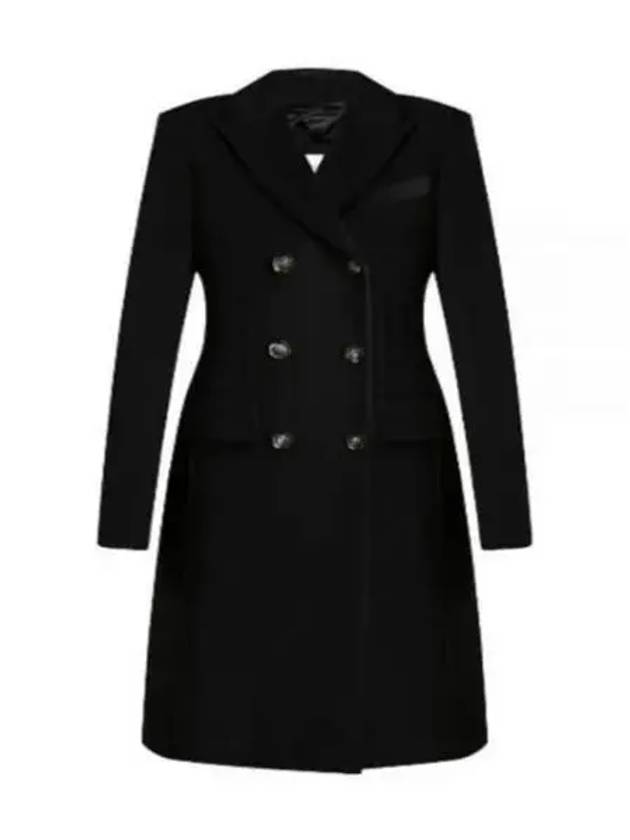 24 SELIM 12011011 013 12011011600 Serim double breasted wool coat 1225798 - MAX MARA - BALAAN 1