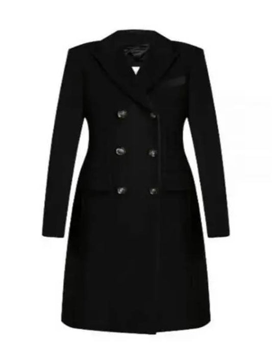 24 SELIM 12011011 013 12011011600 Serim double breasted wool coat 1225798 - MAX MARA - BALAAN 1