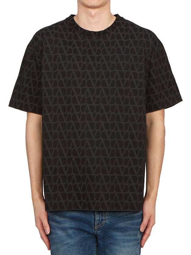 Toile Iconography Men's Short Sleeve TShirt MG14Y9KC MXM - VALENTINO - BALAAN 1