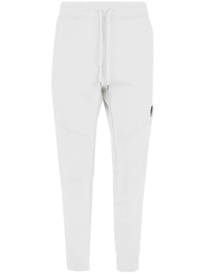 Men's Diagonal Lens Wappen Fleece Track Pants White - CP COMPANY - BALAAN 2