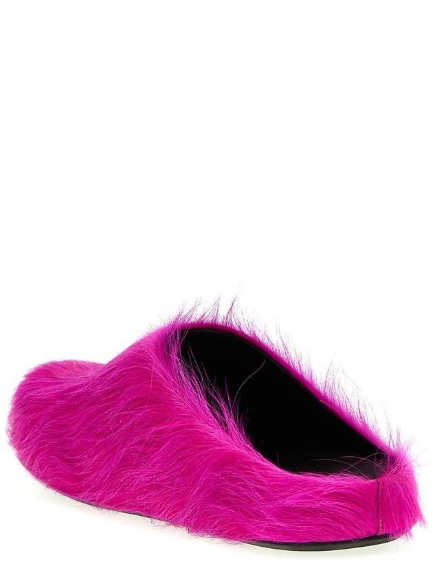 Calf Hair Fussbet Slippers Pink - MARNI - BALAAN 4