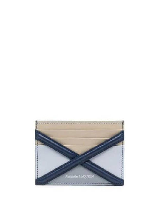 Crossover Strap Leather Card Wallet - ALEXANDER MCQUEEN - BALAAN 1