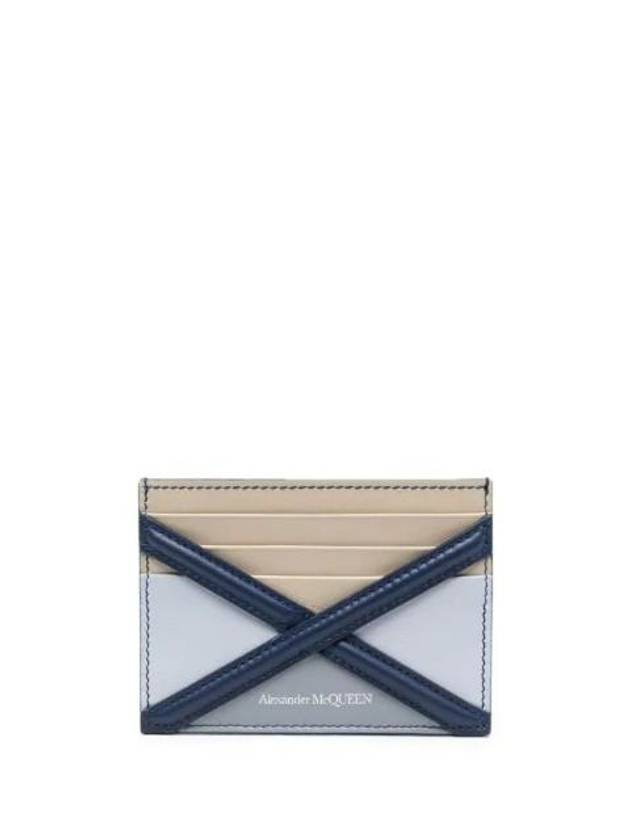 Crossover Strap Leather Card Wallet - ALEXANDER MCQUEEN - BALAAN 1