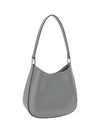 Triangular Logo Cleo Brushed Leather Shoulder Bag Grey - PRADA - BALAAN 3