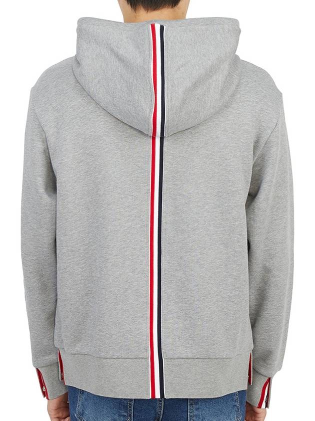 Men's Center Back Stripe Logo Patch Hoodie Grey - THOM BROWNE - BALAAN 5