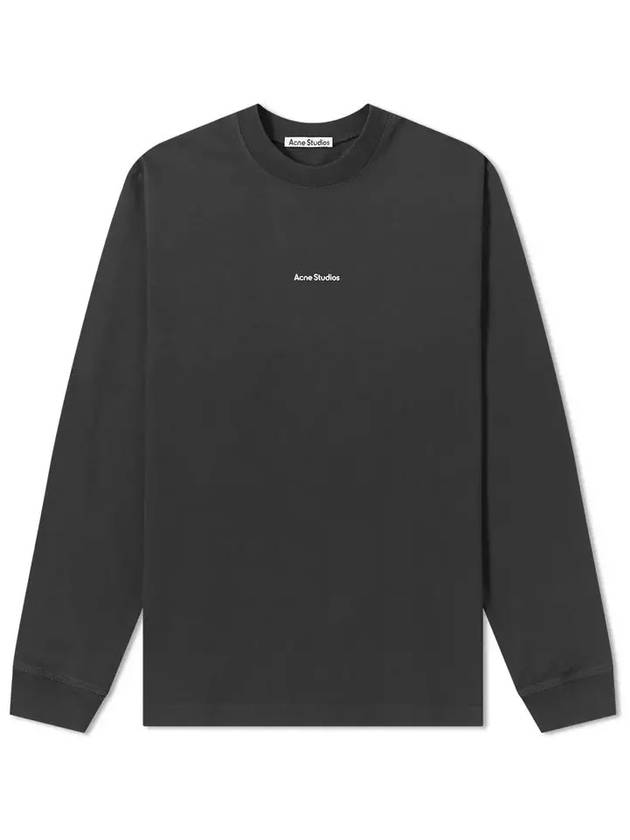 Logo Print Long Sleeve T-Shirt Black - ACNE STUDIOS - BALAAN 3