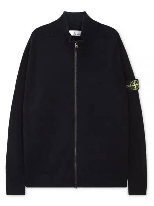 503A1 Stretch RWS Wool Knit Cardigan Navy - STONE ISLAND - BALAAN 2