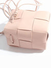 Intrecciato Cassette Small Bucket Bag Pink - BOTTEGA VENETA - BALAAN 3