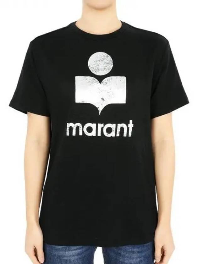 Zwell Logo Print Short Sleeve T-Shirt Black - ISABEL MARANT - BALAAN 2