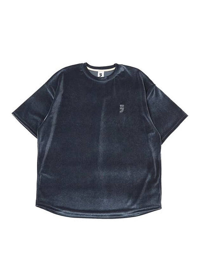 Drop-Shoulder Velvet 1/2 Tee Charcoal - A NOTHING - BALAAN 2