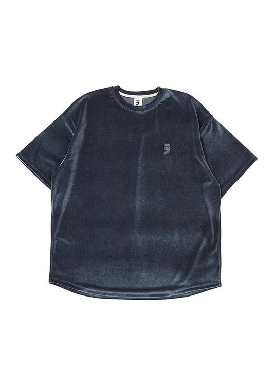 DROP SHOULDER VELVET 1 2 TEE Charcoal - A NOTHING - BALAAN 1