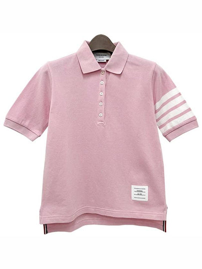 4 Bar Classic Pique Short Sleeve Polo Shirt Pink - THOM BROWNE - BALAAN 2