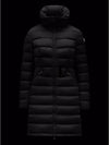 Flammette Long Down Jacket Black - MONCLER - BALAAN 2