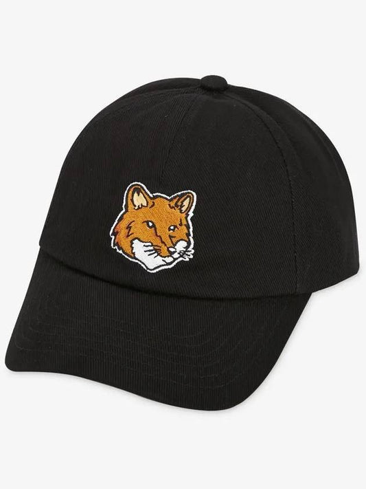 Men's Fox Head Embroidered Black Ball Cap LM06103WW0087 BK - MAISON KITSUNE - BALAAN 2