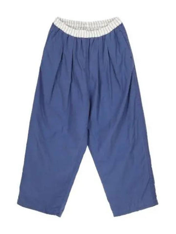 Cotton Twill Cropped Pants Cobalt Blue - MAISON MARGIELA - BALAAN 1