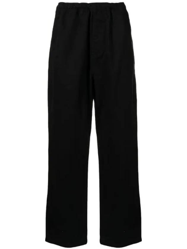 Beach Brushed Cotton Straight Pants Black - STUSSY - BALAAN 1