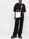 Everyday All Over Logo Leather Tote Back White - BALENCIAGA - BALAAN 5