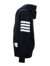 Engineered 4 Bar Diagonal Zip Up Hoodie Navy - THOM BROWNE - BALAAN 3