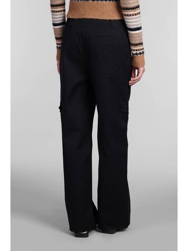 Herringbone Slacks Black - GANNI - BALAAN 3