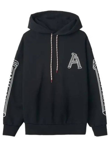 Aries Column Hooded Black T Shirt - ARIES - BALAAN 1