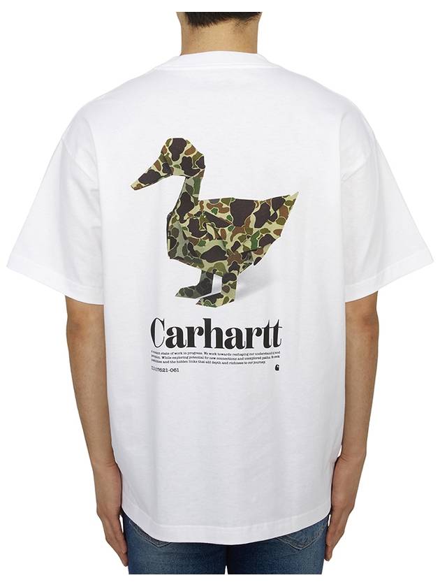 Fold Duck Short Sleeve T-Shirt White - CARHARTT WIP - BALAAN 3